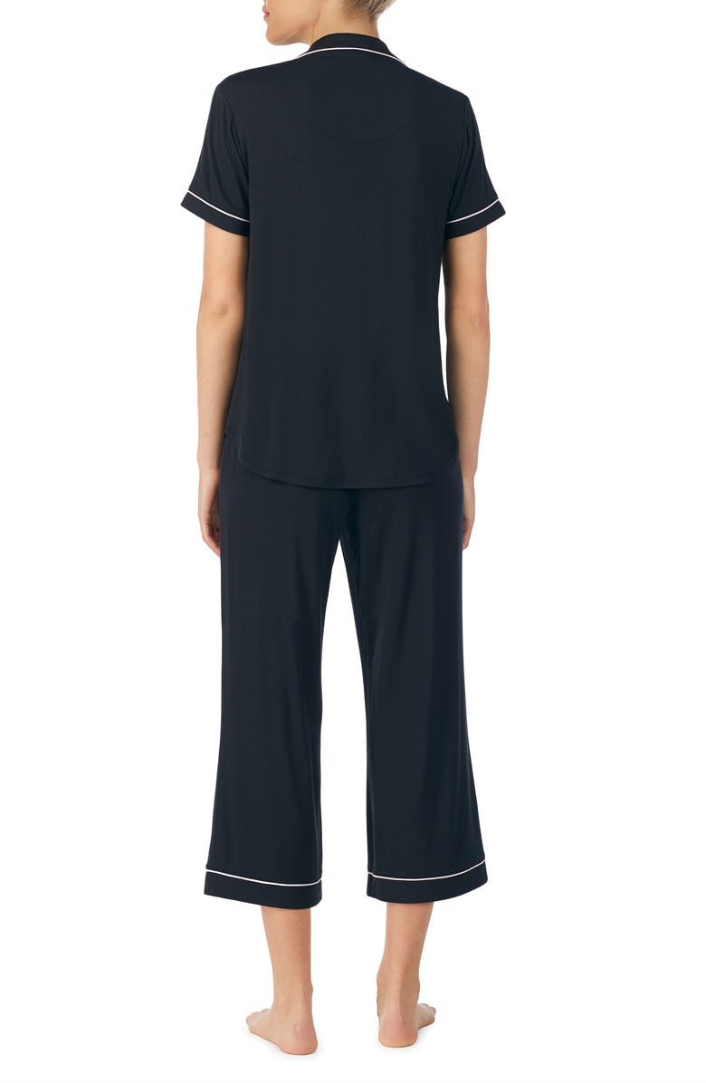 Kate Spade New York capri short sleeve pajamas, Alternate, color, Black