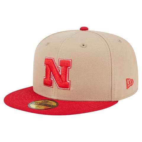 Men's New Era  Khaki Nebraska Huskers Two-Tone 59FIFTY Fitted Hat