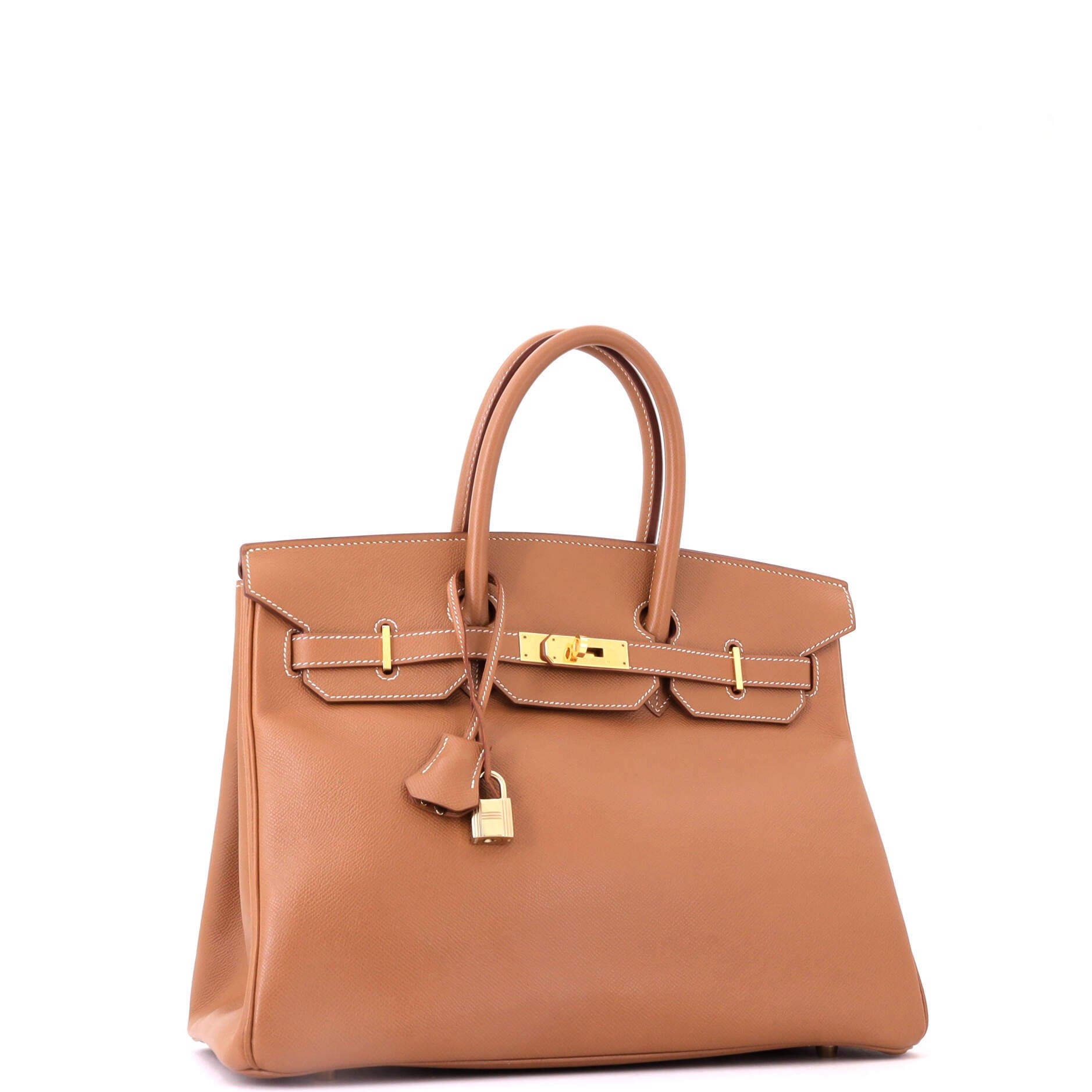 Birkin Handbag Brown Courchevel with Gold Hardware 35, Alternate, color, Metallic Gold