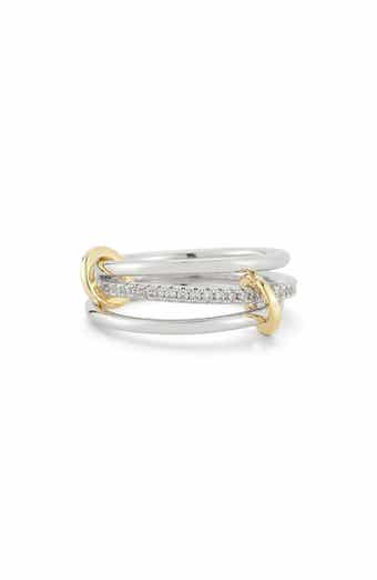14k Gold Plated Cubic Zirconia Triple Ring