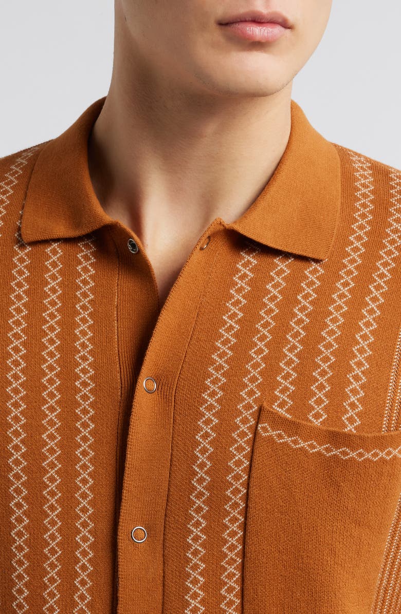 Percival Bevel Stripe Snap-Up Cardigan, Alternate, color, 