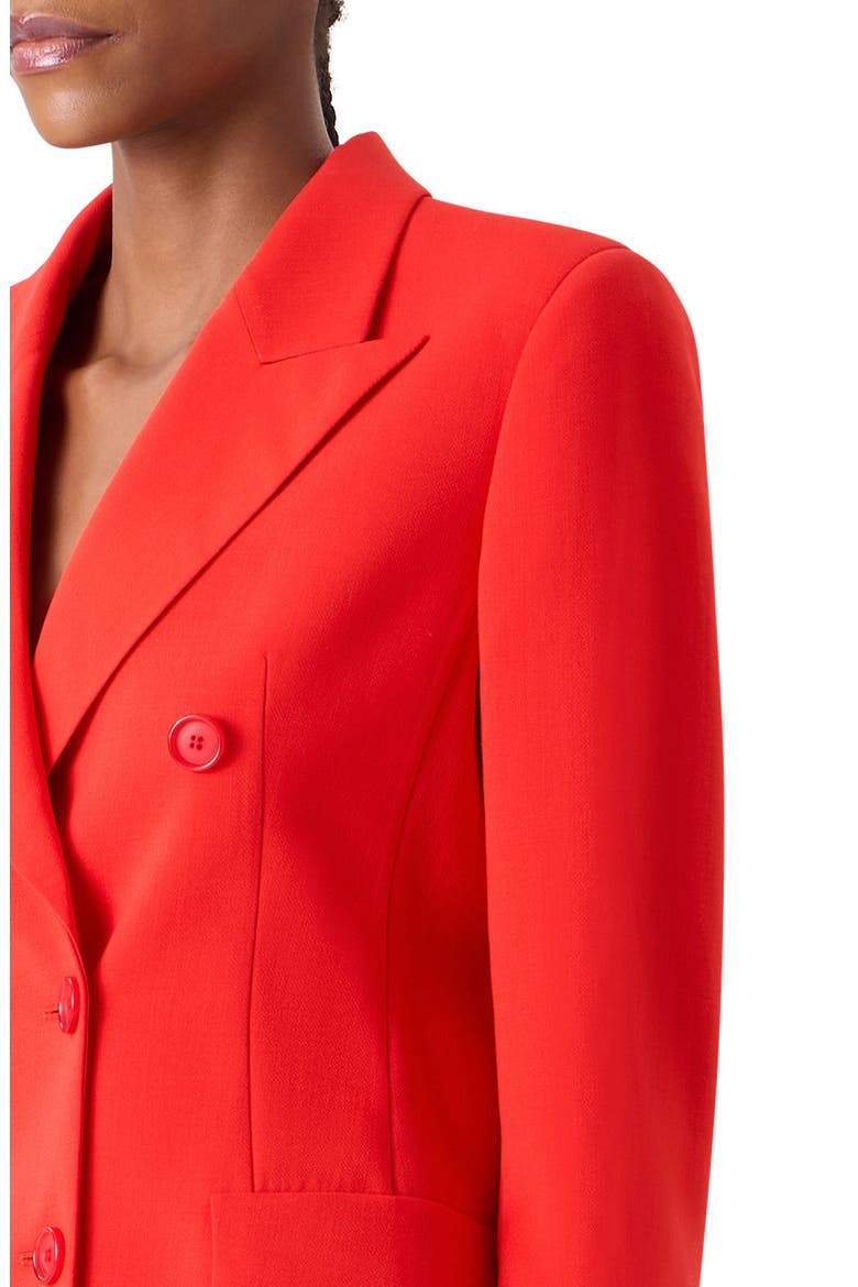 Azalea Wool Double Breasted Jacket, Alternate, color, VERMILLION