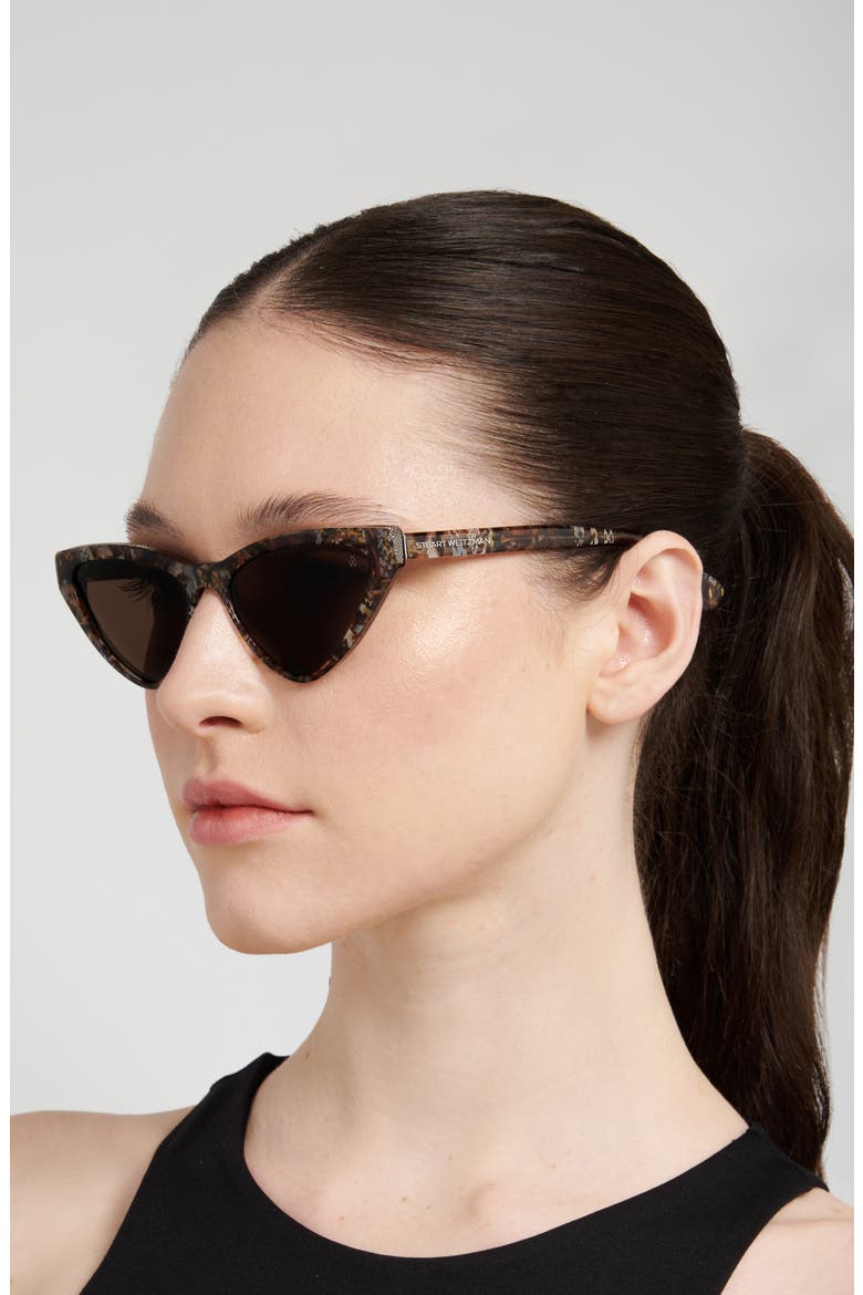 55mm Cat Eye Sunglasses, Alternate, color, PATTERN HAVANA/ BROWN