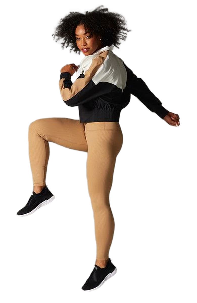 Tavi Elevation Colorblock Half Zip, Main, color, Ebony/Coconut