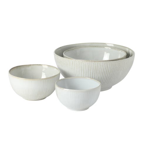 Dawson Mill 4-Piece Round Reactive Glaze Stoneware Nesting Bowl Set