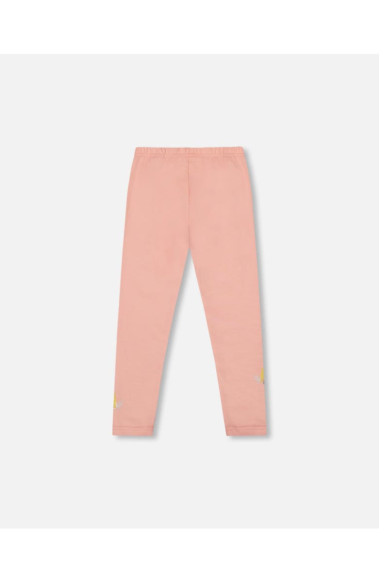 Deux par Deux Organic Cotton Leggings with Unicorn, Alternate, color, Dusty Pink