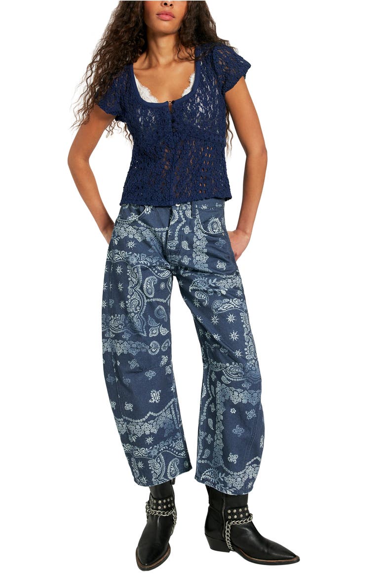 Claro Semi Sheer Lace & Tulle Top, Alternate, color, NAVY ACADEMY