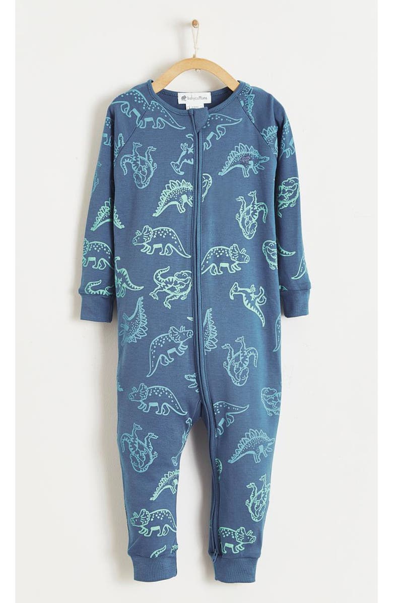 Babycottons Premium Peruvian Pima Cotton Rex Zip One-Piece Snug Pajamas For Infant, Alternate, color, Navy