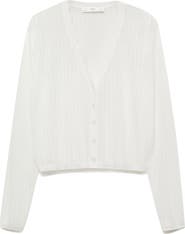 MANGO Pointelle Pajama Cardigan