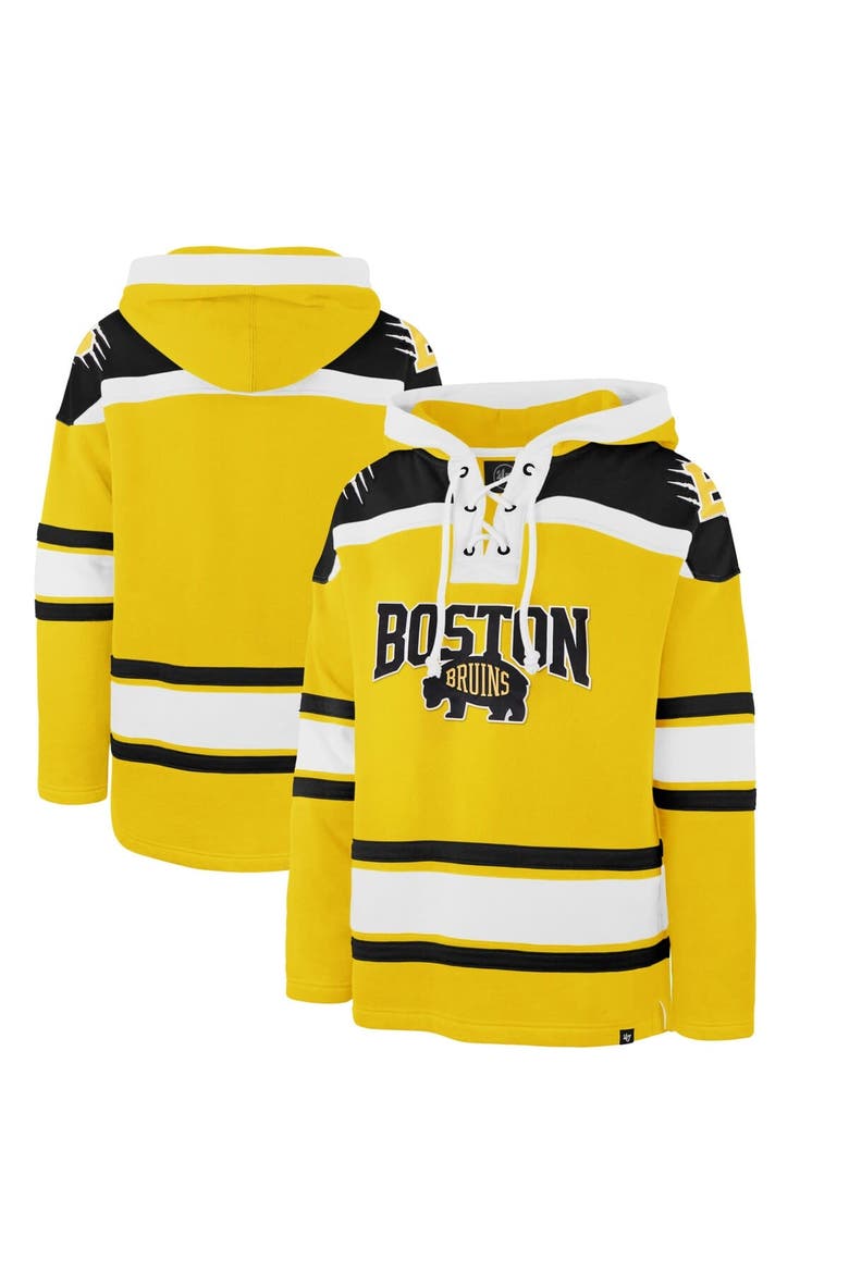 Men's '47 Gold Boston Bruins 2026 NHL Stadium Series Superior Lacer Hoodie, Main, color, Gold