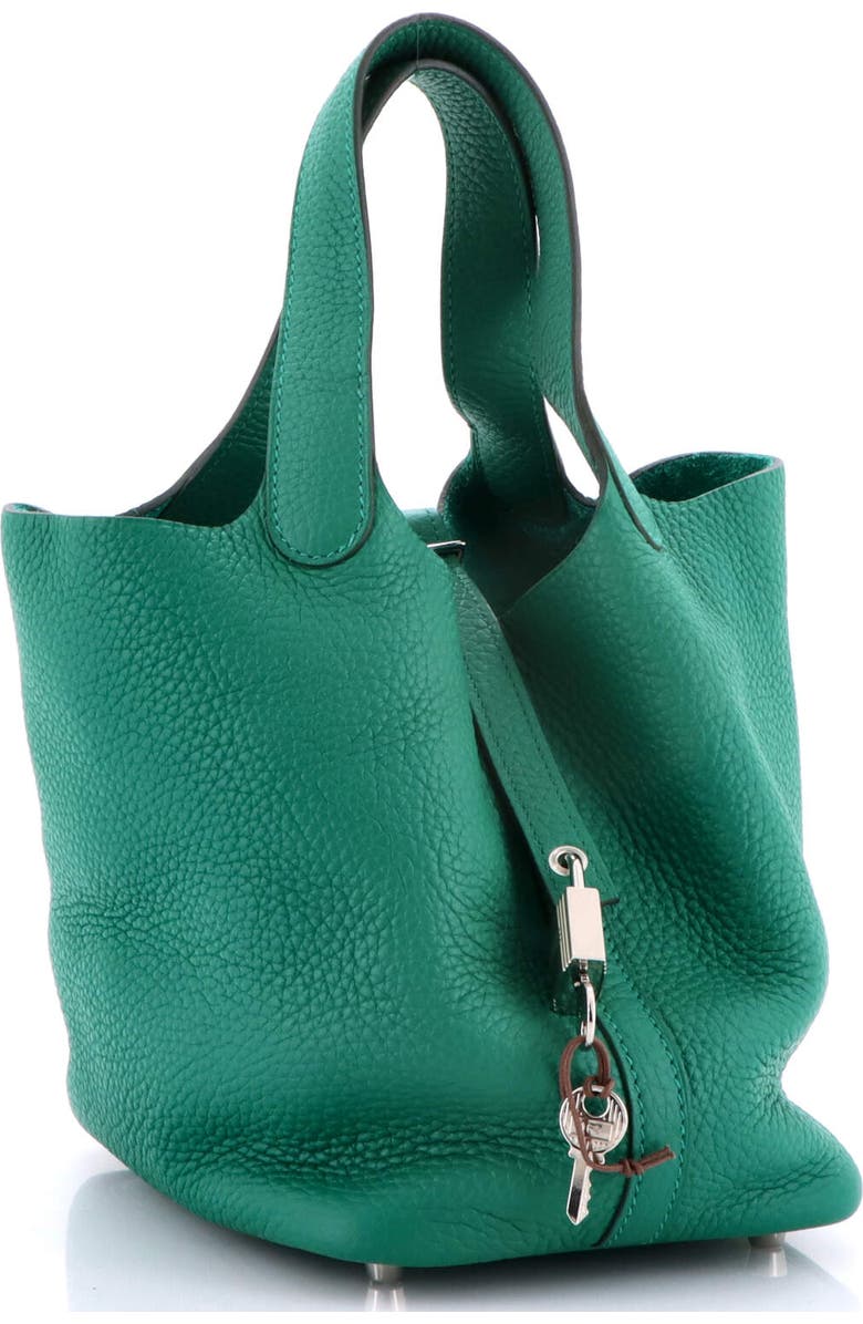 Pre-Owned Hermes Picotin Lock Bag Clemence PM, Alternate, color, Vert Vertigo