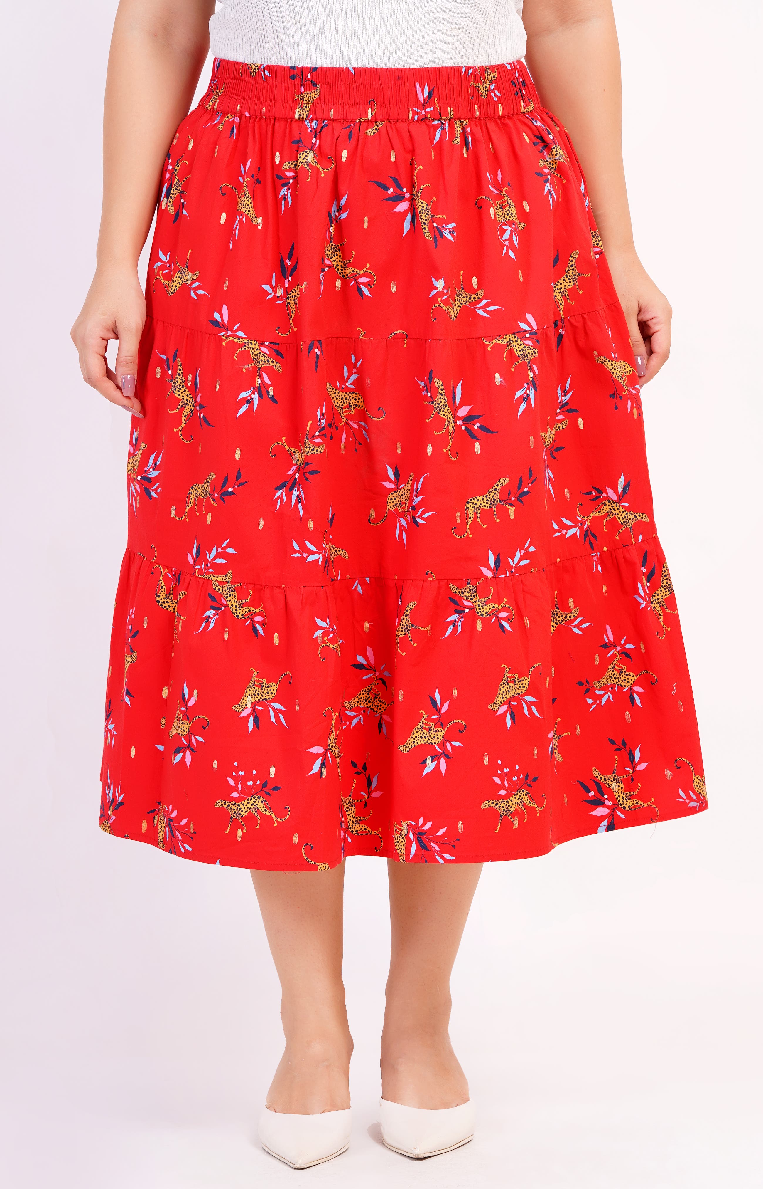 Evelyn Tiered Midi Skirt - image 3