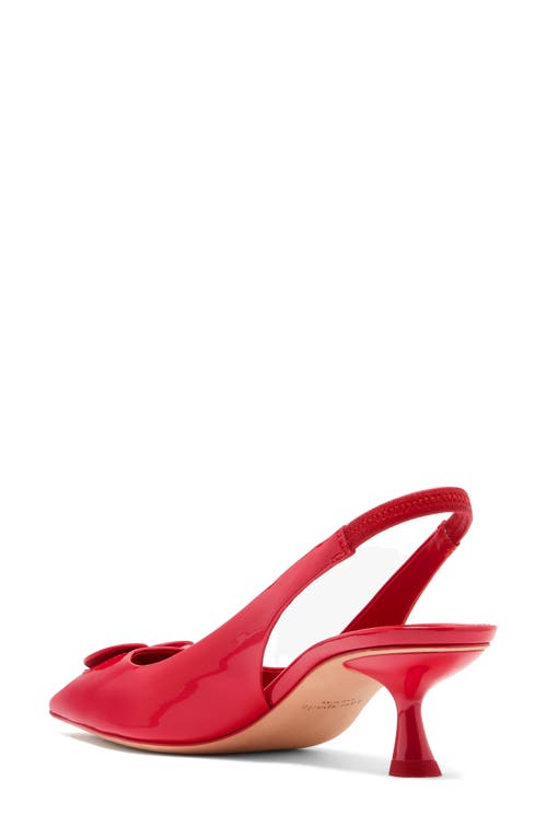 Kate Spade New York Lover Slingback Pointed Toe Kitten Heel Pump In Cherry Rouge