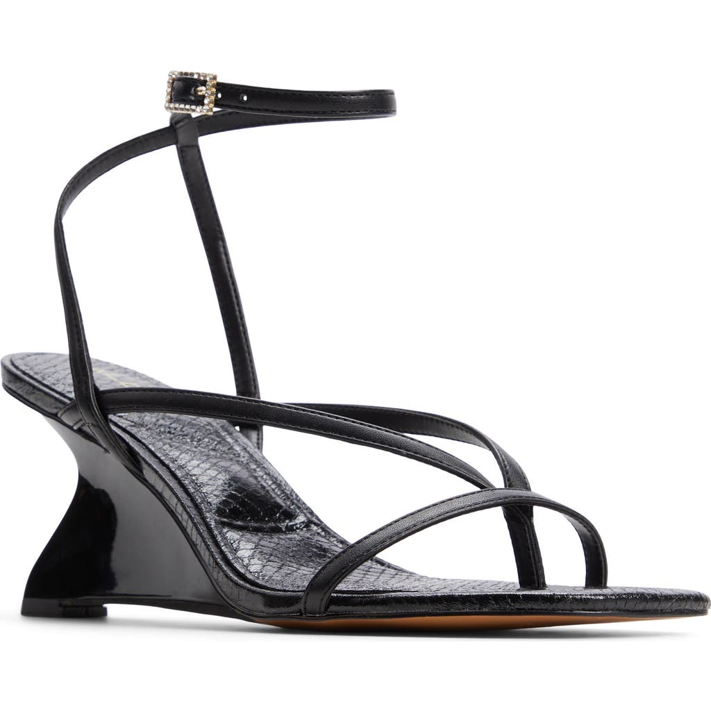 Shop Aldo Talvi Wedge Sandal In Black