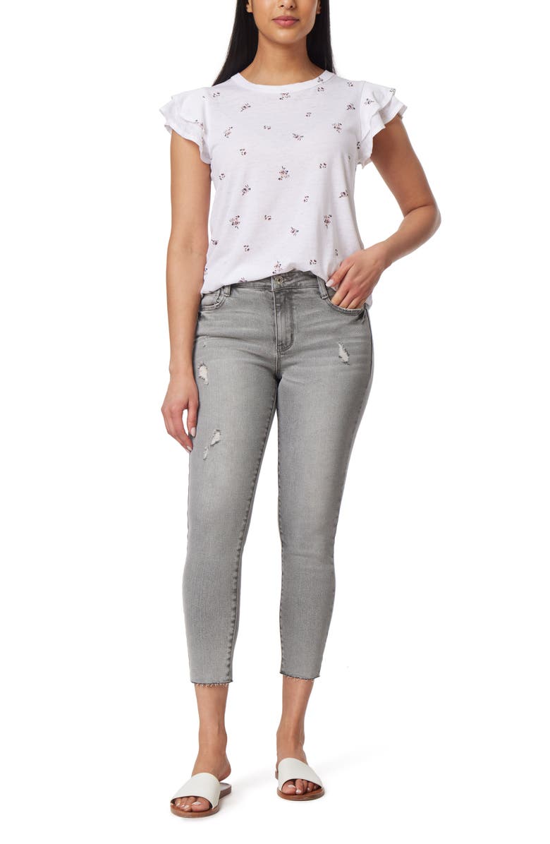 C & C California Somerset Burnwash Ruffle Top, Alternate, color, 