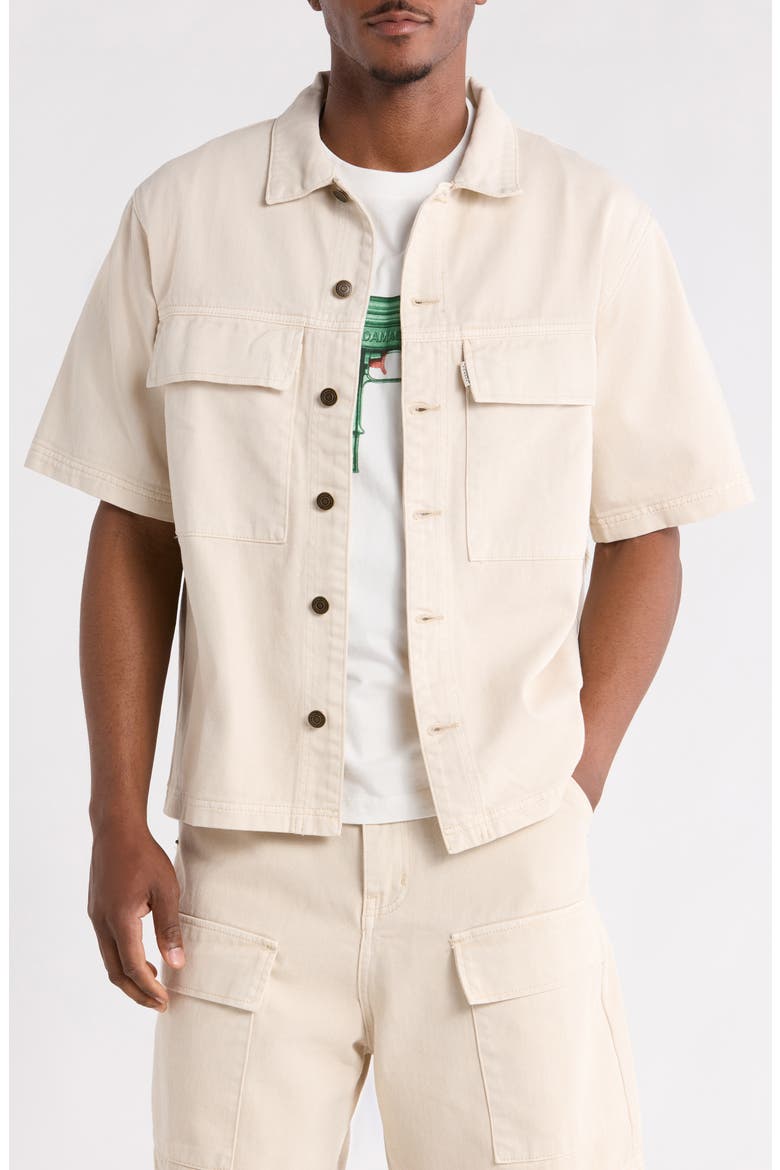 Mechanic Button Front Shirt, Main, color, WASHED STONE
