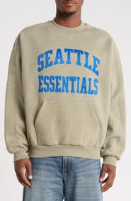 Fear of God Essentials Seattle Seahawks 90s Relaxed Crewneck Sweatshirt