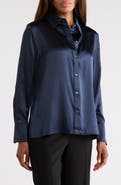 TWP Joey Long Sleeve Silk Button-Up Shirt
