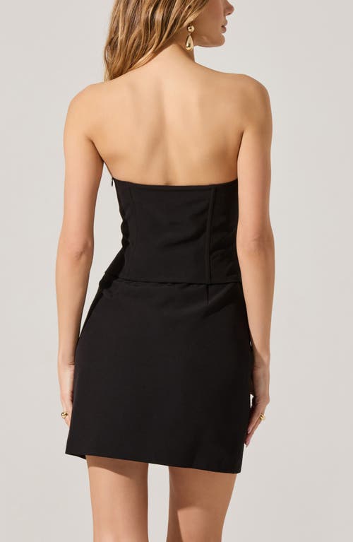 Astr The Label Bow Detail Strapless Sheath Dress In Black