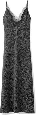 MANGO Lace & Polka Dot Slipdress