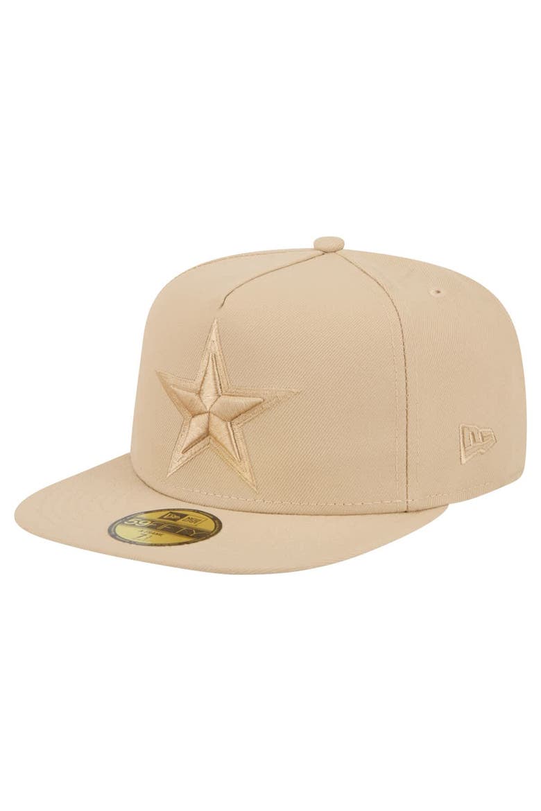 Men's New Era Light Beige Dallas Cowboys Color Pack A-Frame 59FIFTY Fitted Hat, Main, color, Light Beige