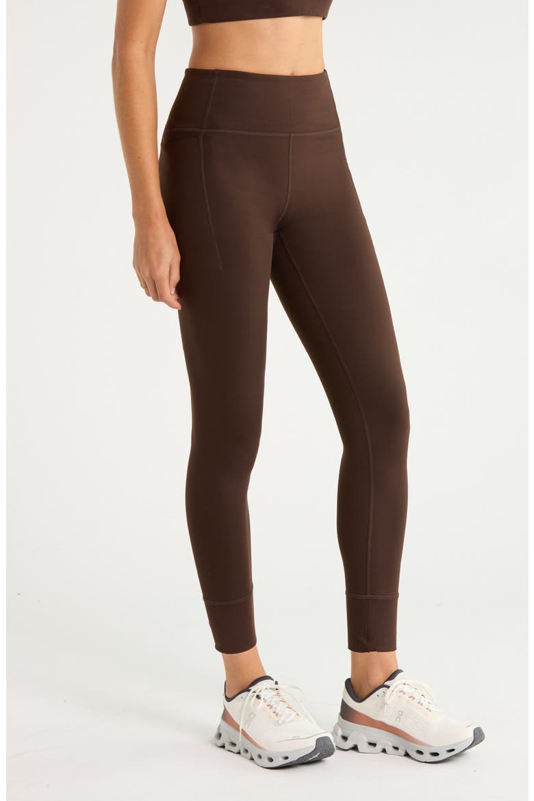 Cozy Tech Pocket Leggings, Alternate, color, BROWN MOLE