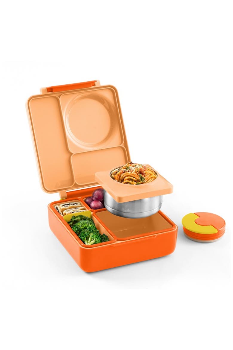 OmieBox Bento Lunch Box for Kids, Main, color, Poppy Orange