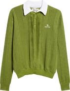 Shushu/Tong Contrast Collar Linen Sweater