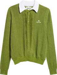 Shushu/Tong Contrast Collar Linen Sweater