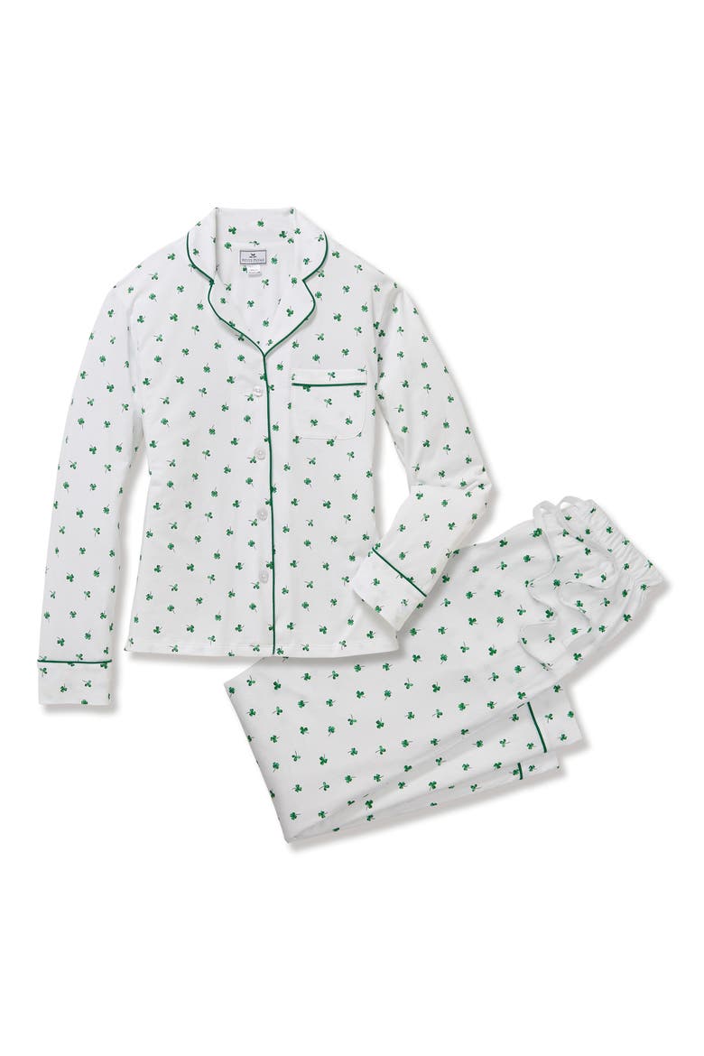 Shamrock Lightweight Pima Cotton Pajamas, Main, color, GREEN