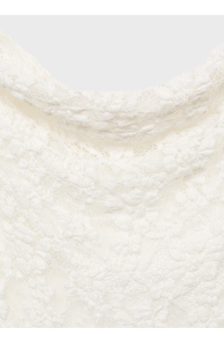 MANGO Cowl Neck Lace Slipdress, Alternate, color, 