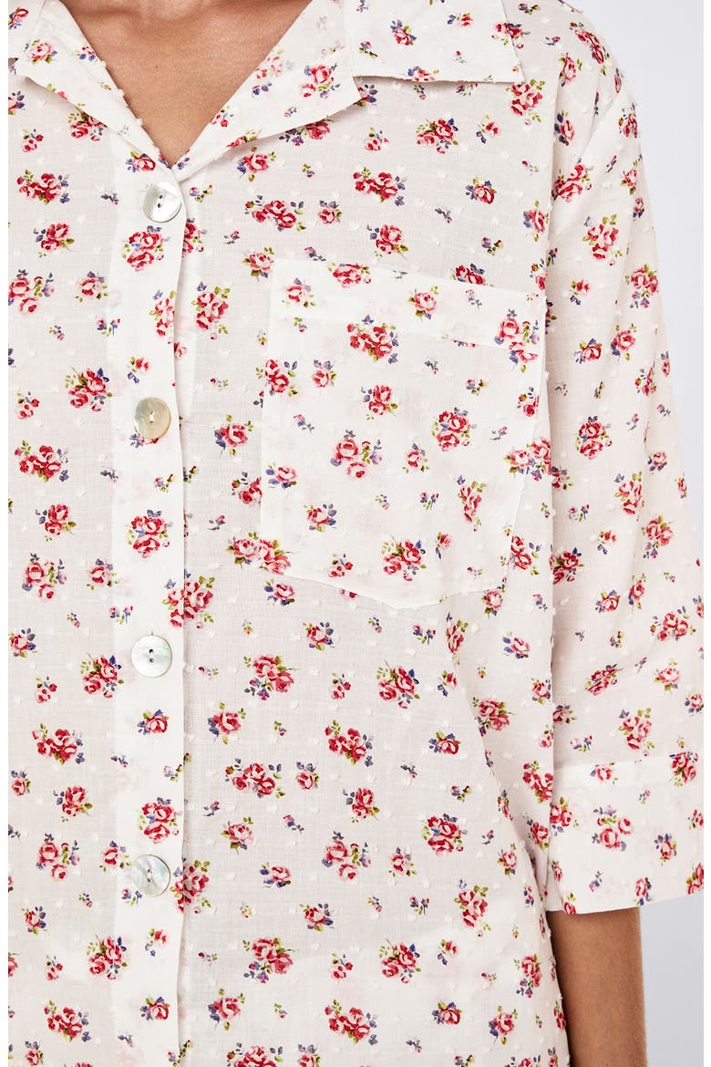 Swiss Dot Crop Pajamas, Alternate, color, POSY FLORAL
