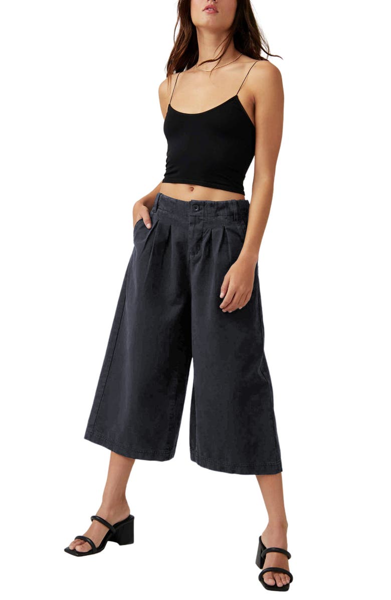 Free People Hard Rain Culottes, Alternate, color, 