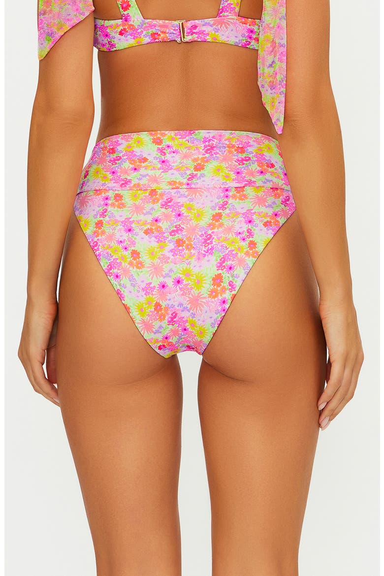 Highway High Waist Bikini Bottoms, Alternate, color, NEON BOUQUET