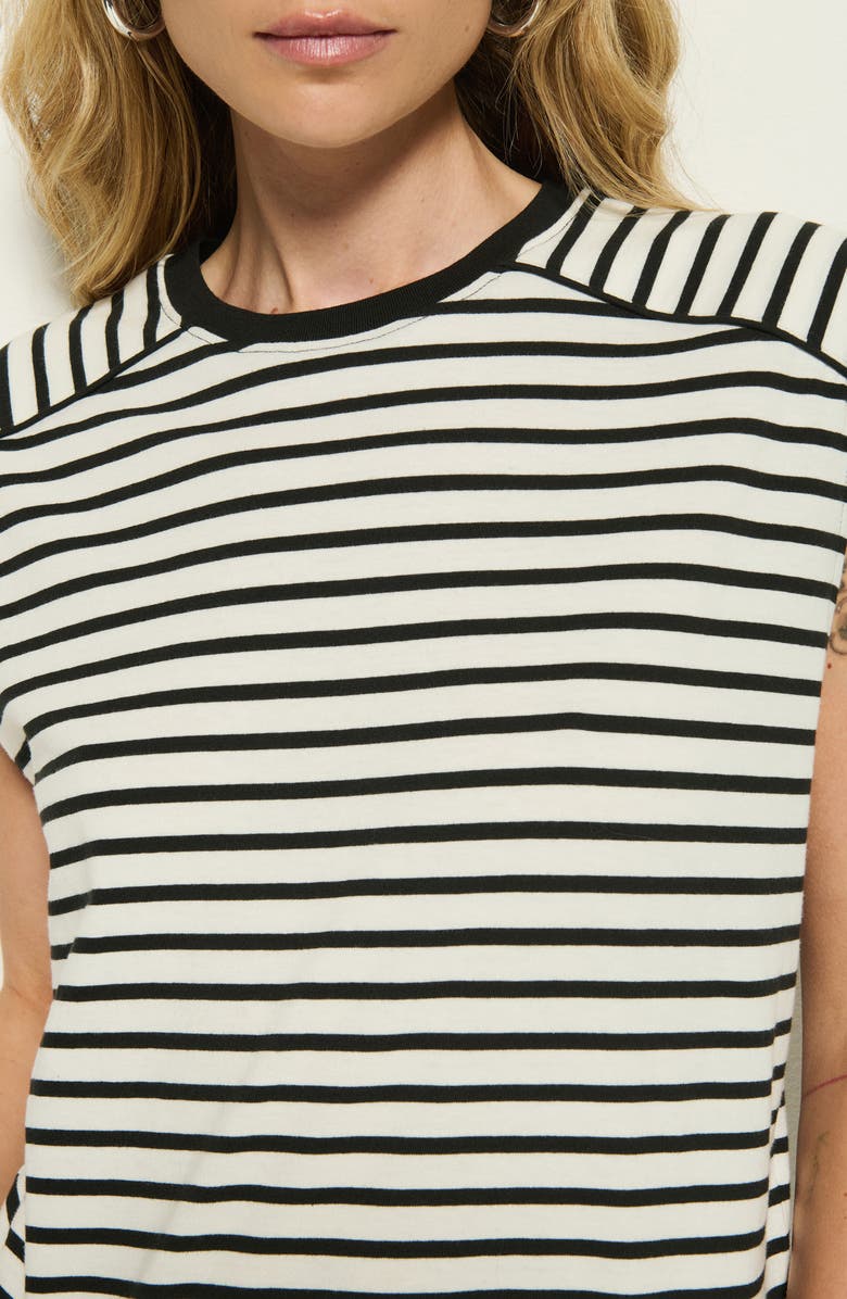 Nation LTD Perry Stripe Organic Cotton Muscle Tank, Alternate, color, Cross Walk Stripe