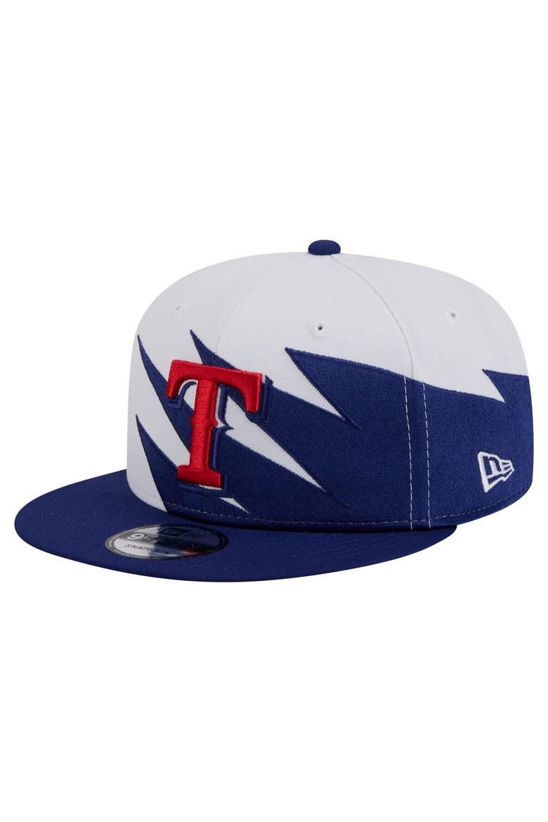 Men's New Era Royal/White Texas Rangers Jagged 9FIFTY Snapback Hat, Main, color, Royal