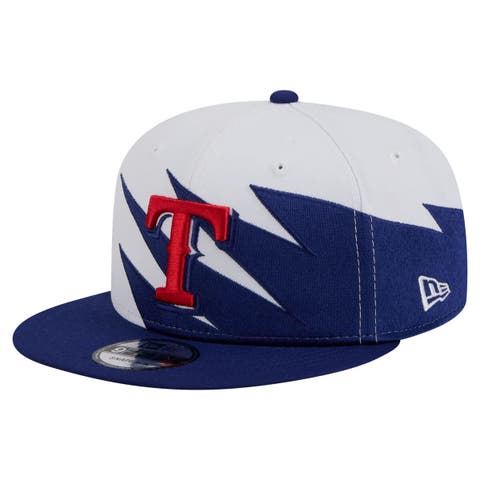 Men's New Era Royal/White Texas Rangers Jagged 9FIFTY Snapback Hat