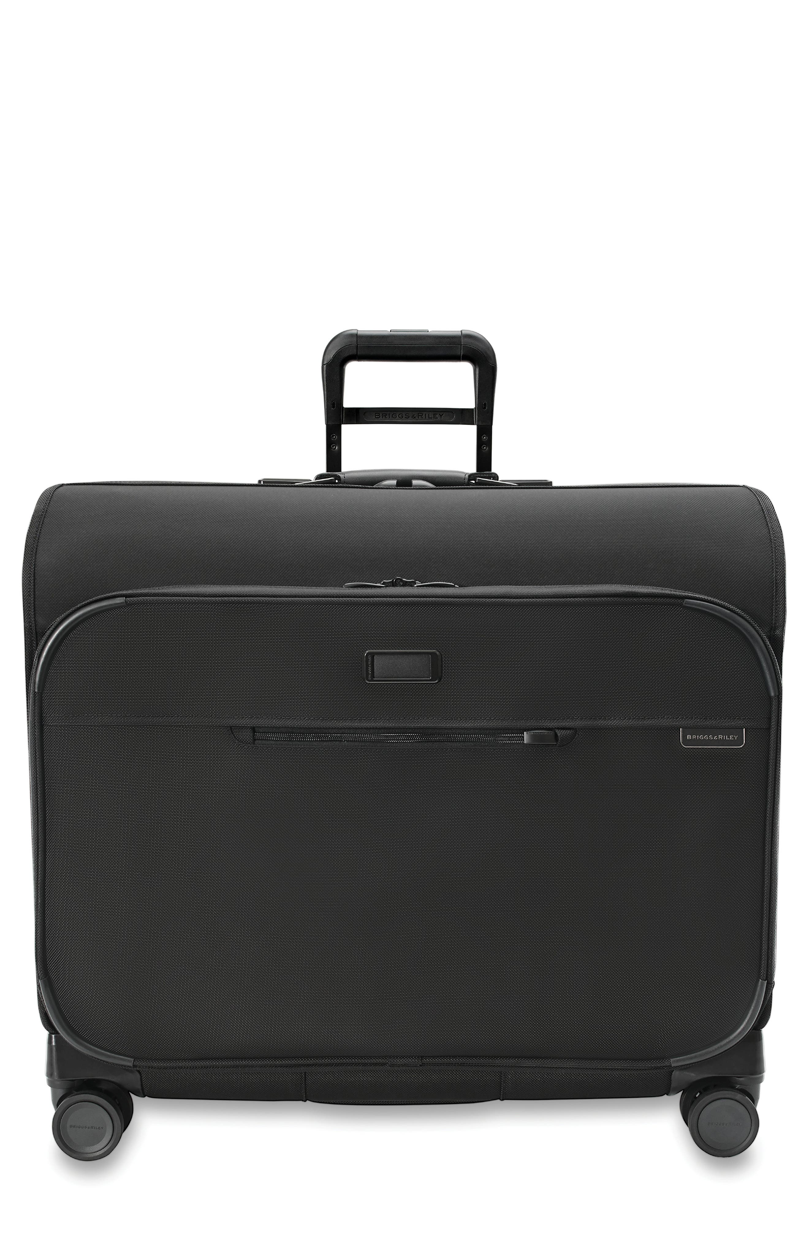 Briggs & Riley Baseline Deluxe Wardrobe Spinner Suitcase, Main, color, Black