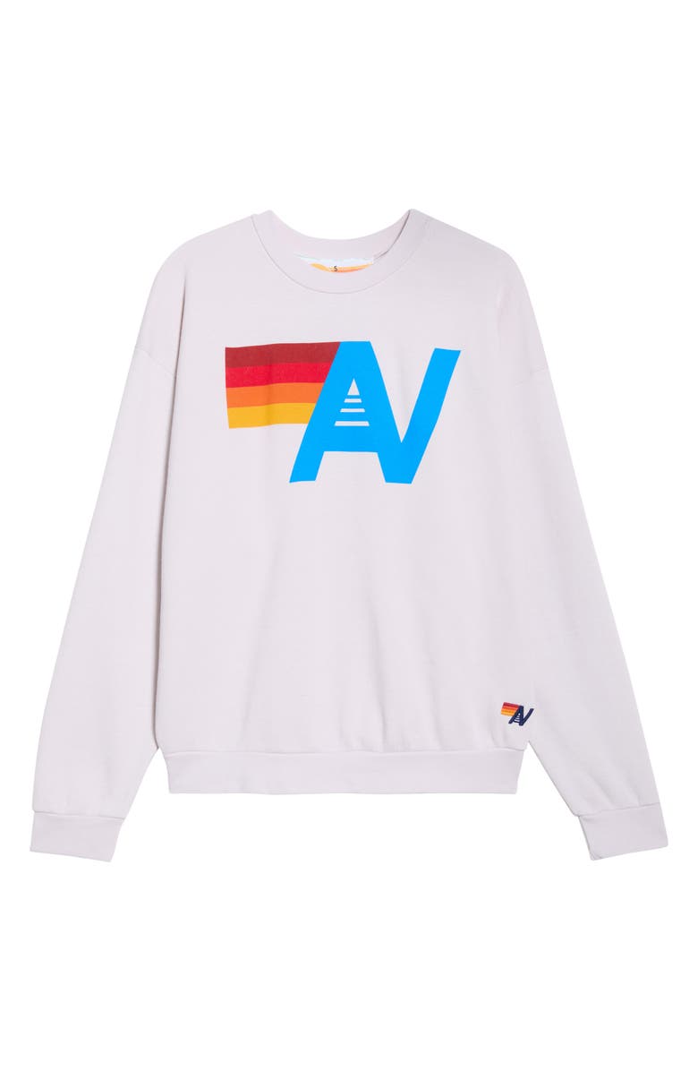 Aviator Nation Logo Crewneck Sweatshirt, Alternate, color, Dove Grey
