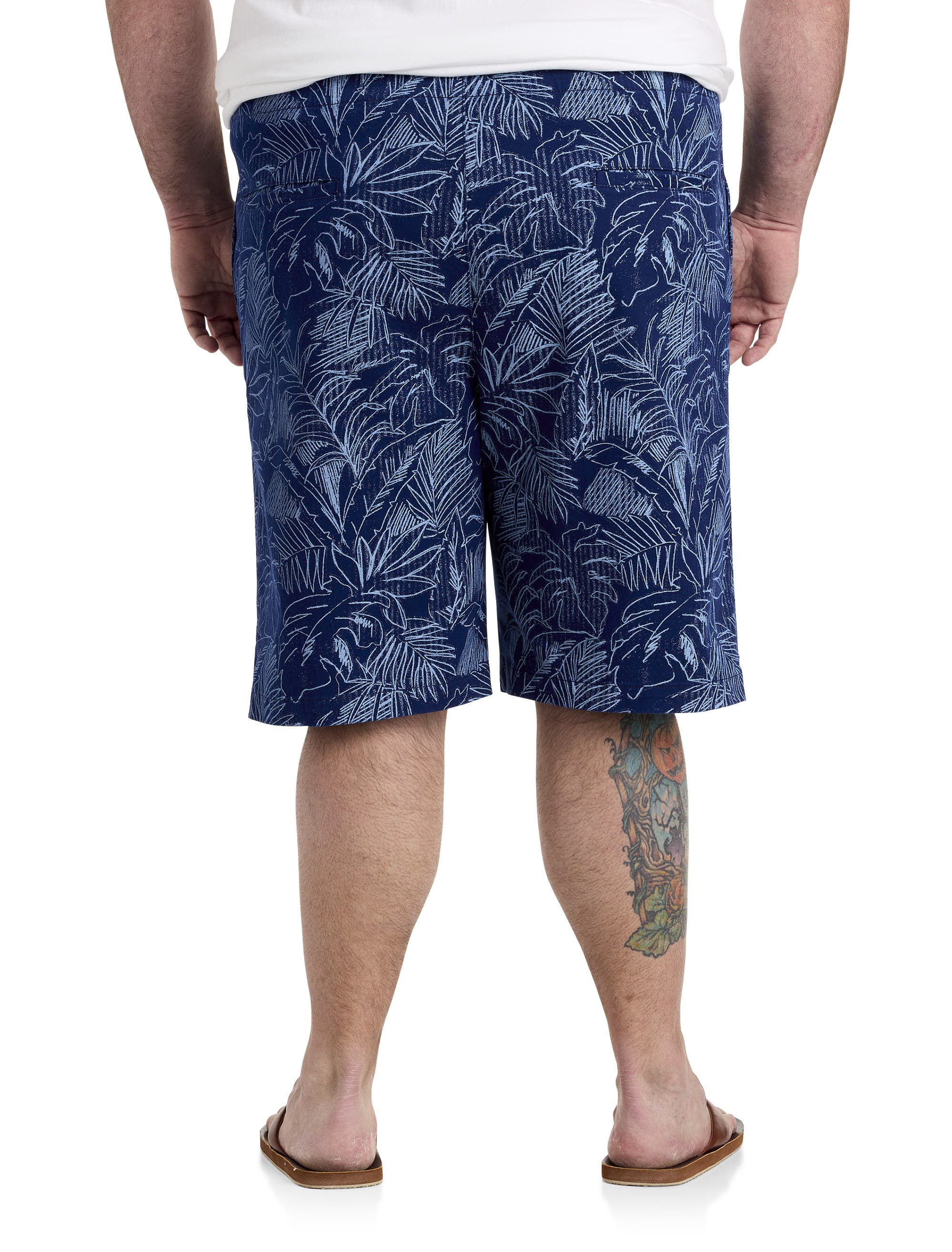 Stretch Tropical Drawstring Shorts - image 2