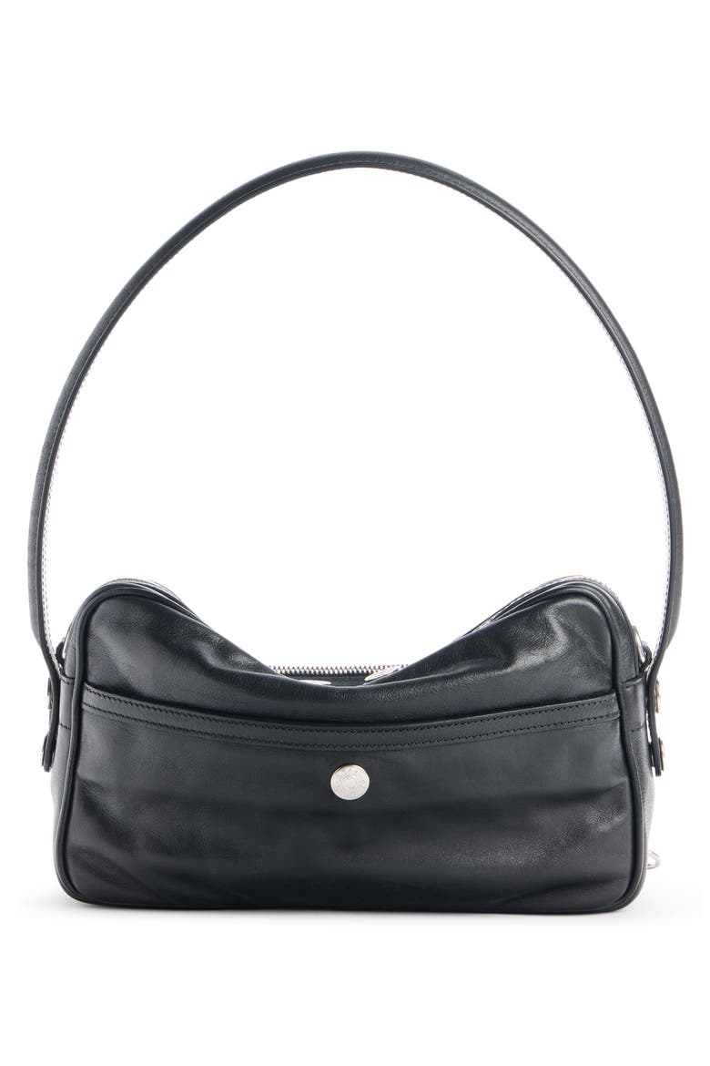 Camero Party Leather Shoulder Bag, Alternate, color, BLACK