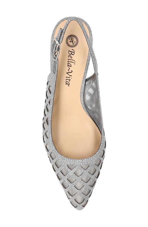 Bella Vita Noel Slingback Pointed Toe Pump In Silver