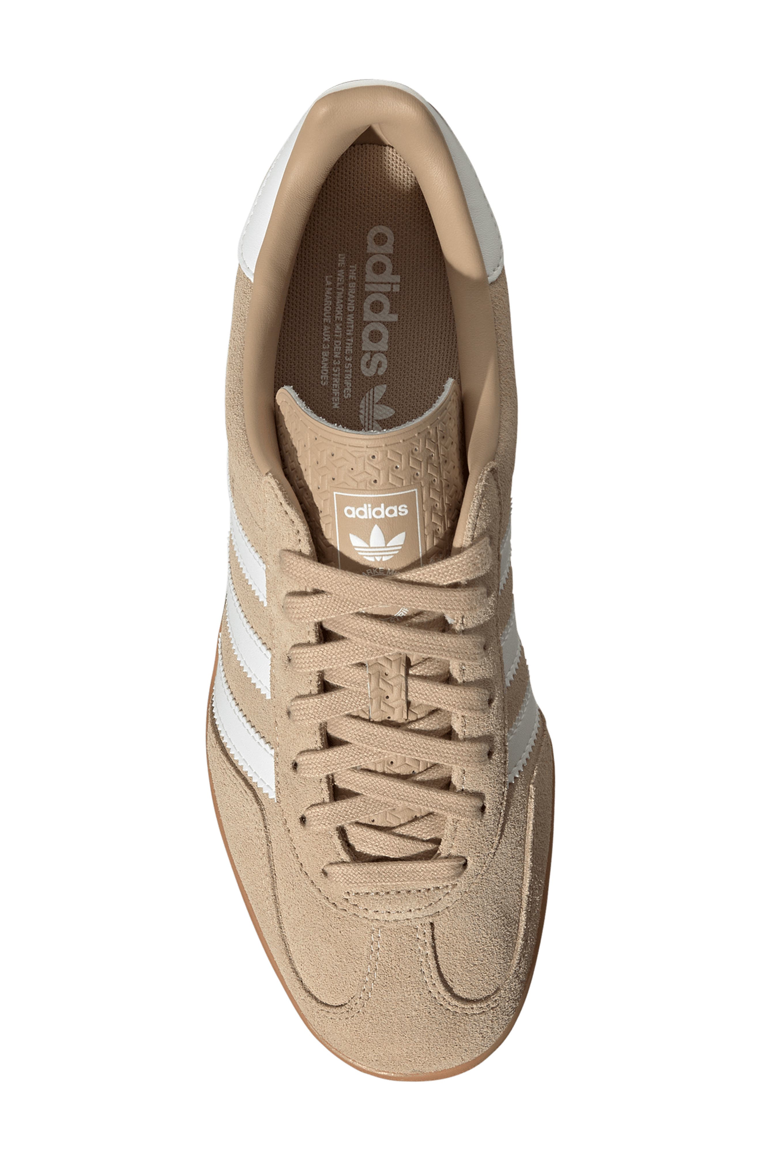 adidas Gazelle Indoor Sneaker, Alternate, color, Magic Beige/ Core White/ Gum