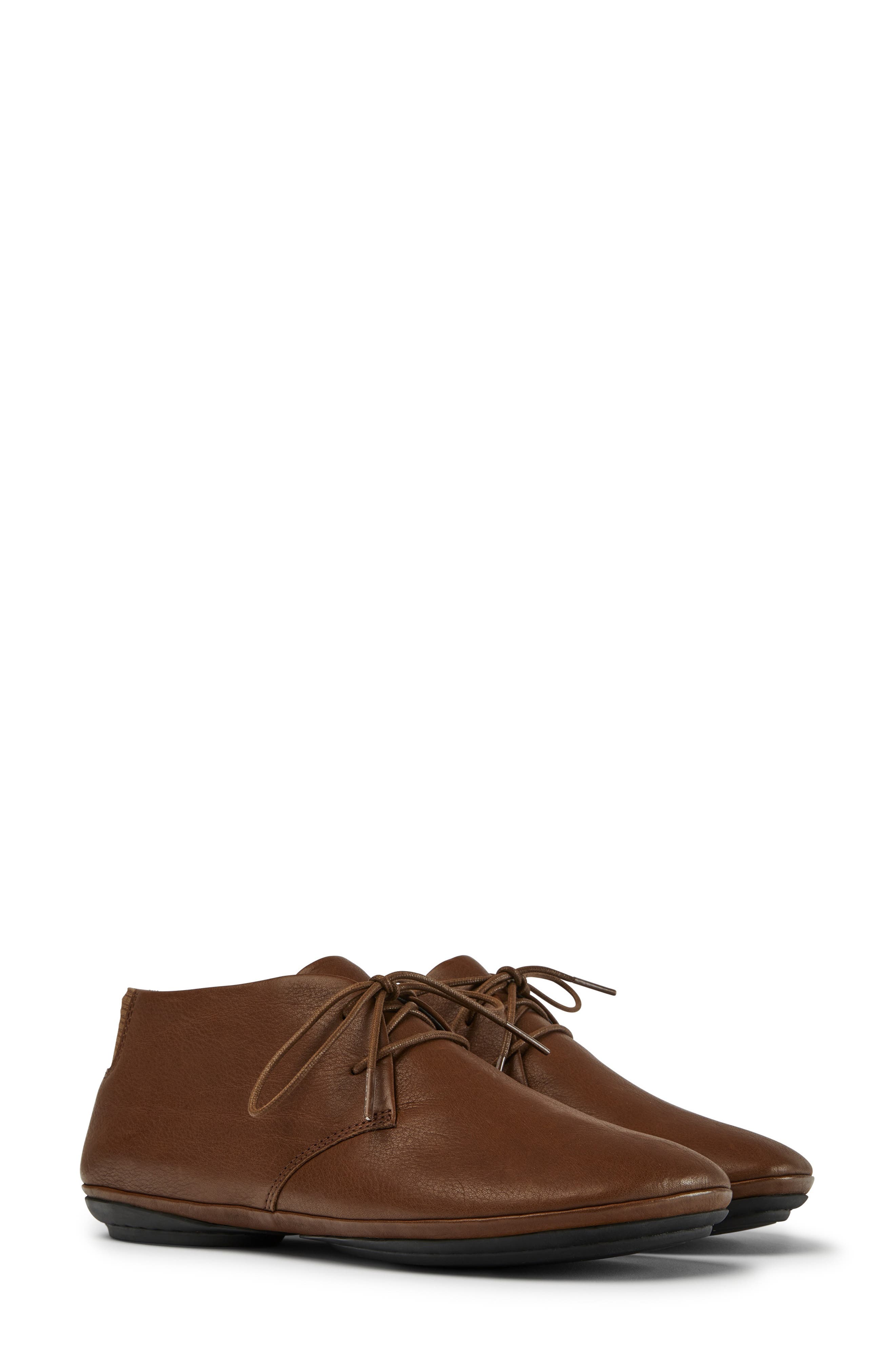 Right Nina Plain Toe Derby, Main, color, MEDIUM BROWN