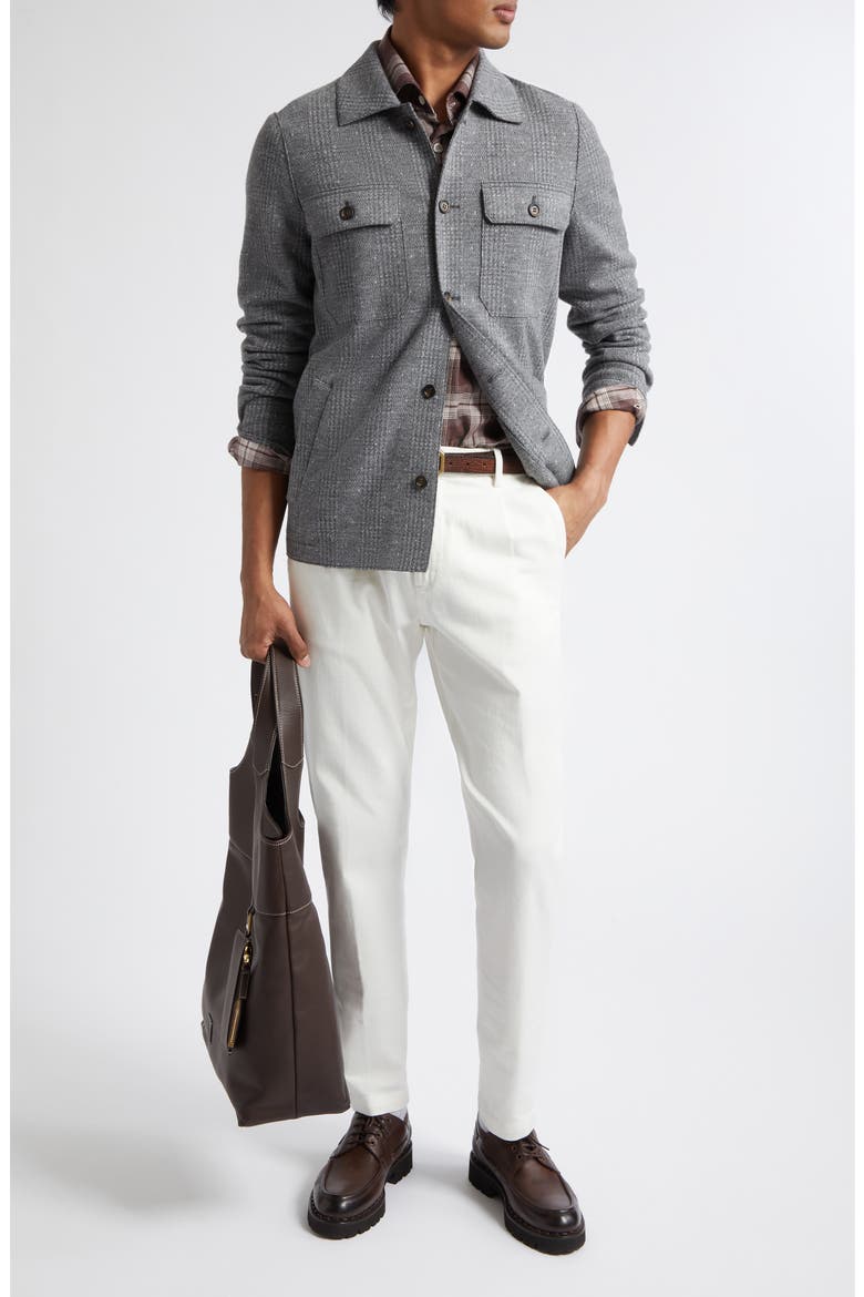 Slim Fit Overshirt, Alternate, color, 14 MED MELANGE GRAY