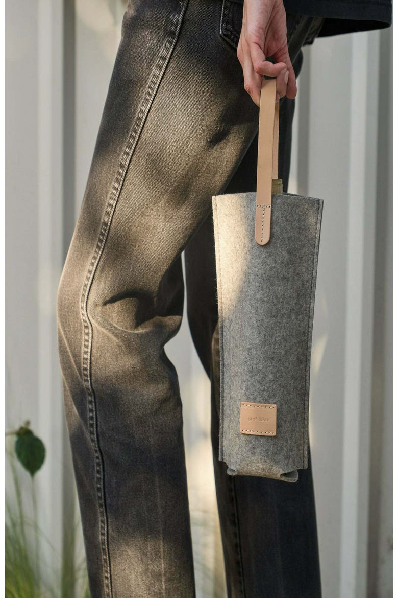 Hana Merino Wool Bottle Bag, Alternate, color, Granite