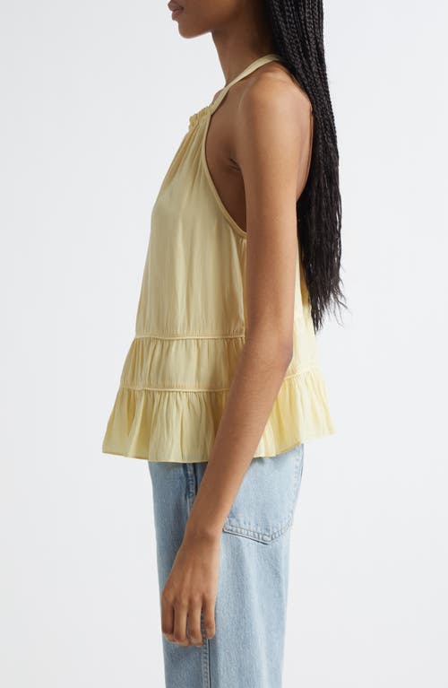 Ramy Brook Dana Tiered Sleeveless Top In Yellow