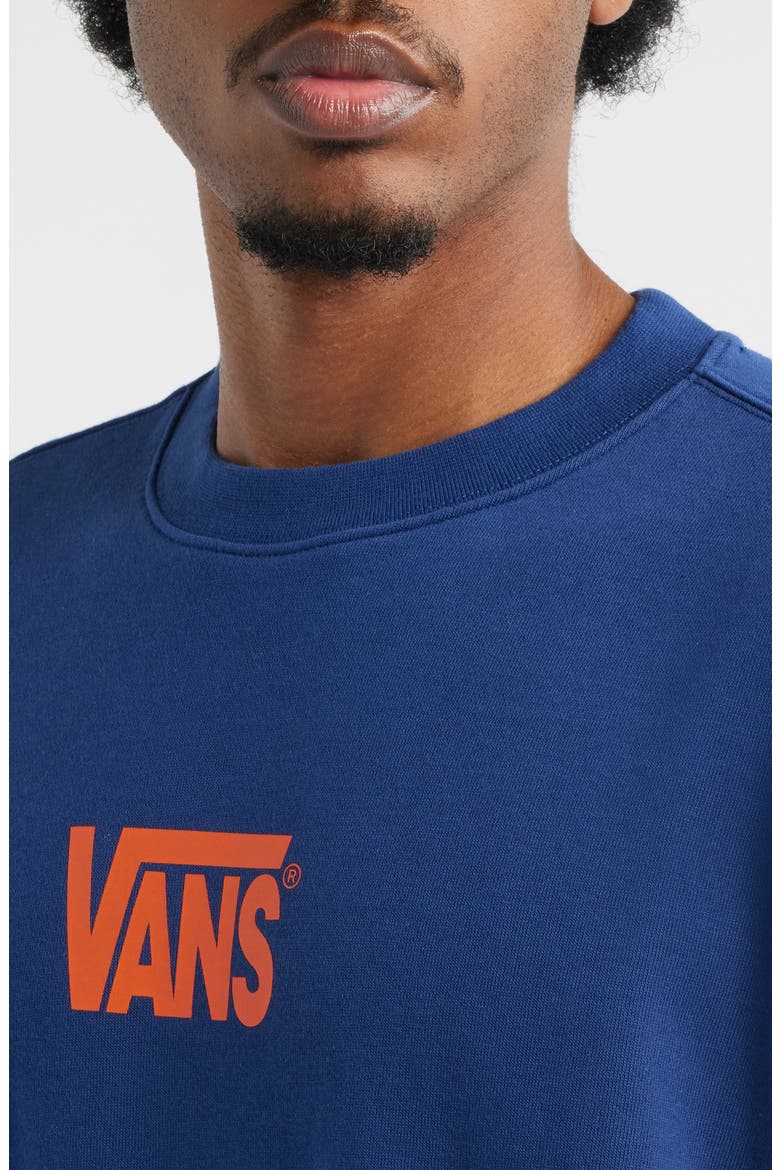 Logo Crewneck Sweatshirt, Alternate, color, DEEP INDIGO-FLAME