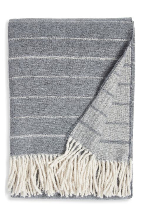 Woven Fringe Throw Blanket