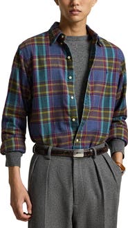 Polo Ralph Lauren Plad Brushed Cotton Flannel Button-Down Shirt